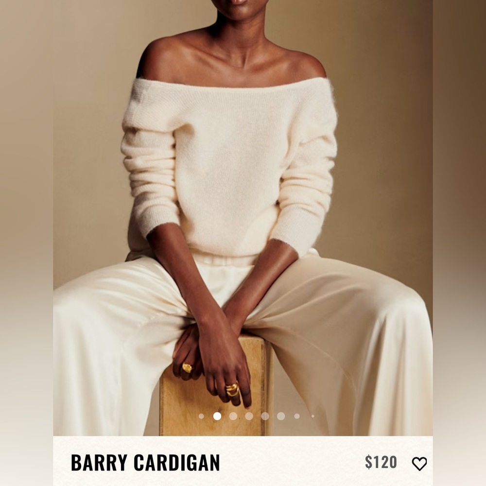 La Maille Sezane Barry Cardigan Mohair Alpaca V-Neck Knit Women’s Button - Picture 15 of 15